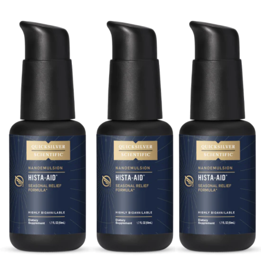 Quicksilver Scientific Hista-Aid vitamins and supplements with Vitamin C and Diindolylmethane, 3-pack, natural health support.