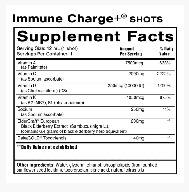 Quicksilver Scientific Immune Charge Shot 36 Pack 12mL Bottles 3 PACK - POWER FIT SHOP — Powering Preparedness, Health &amp; Home