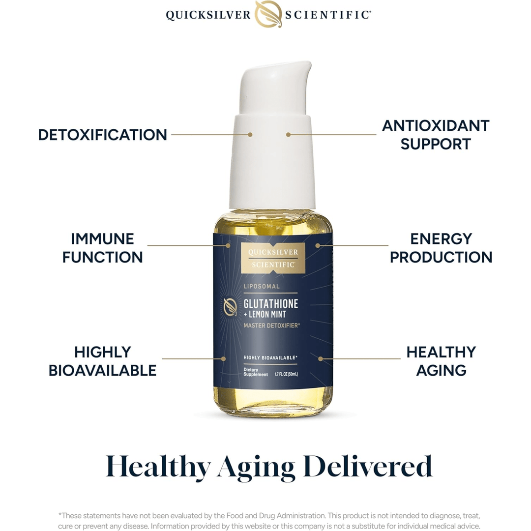 Quicksilver Scientific Liposomal Glutathione Lemon Mint Oral Detox 50ml 3 PACK - POWER FIT SHOP — Powering Preparedness, Health &amp; Home