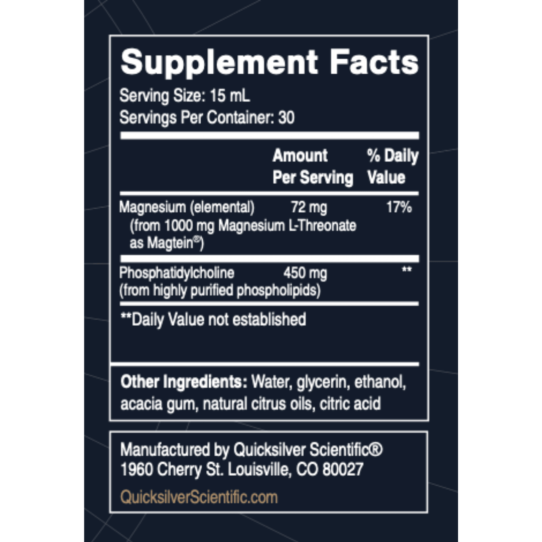 Quicksilver Scientific Magtein 450mL Liposomal Magnesium Brain Support - POWER FIT SHOP — Powering Preparedness, Health &amp; Home