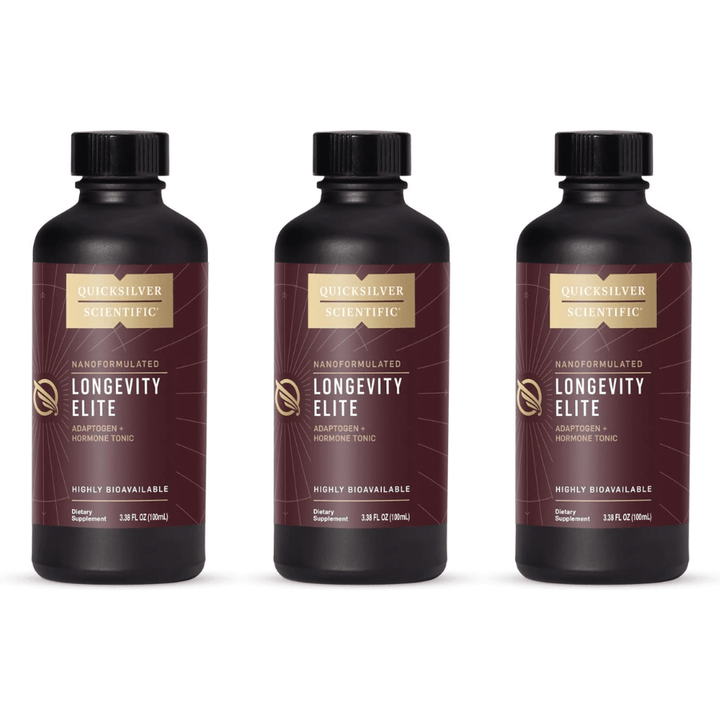Bundle of three Quicksilver Scientific vitamins and supplements from WEBMHP, featuring various health and wellness products.
