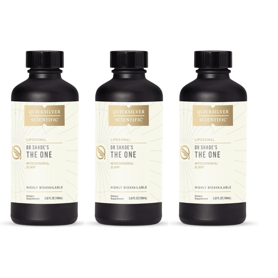 Bundle of three Quicksilver Scientific vitamins and supplements from WEBMHP, featuring various health and wellness products.
