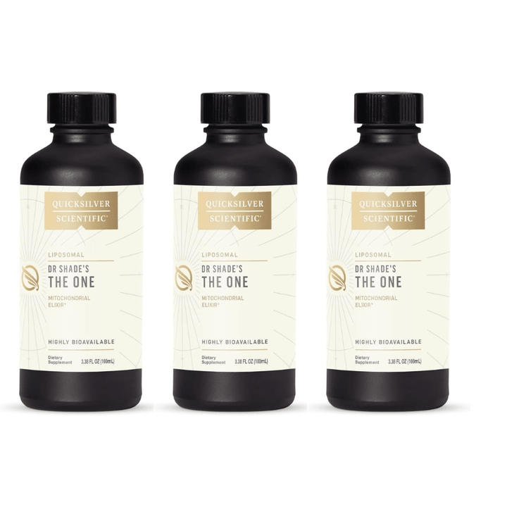Bundle of three Quicksilver Scientific vitamins and supplements from WEBMHP, featuring various health and wellness products.