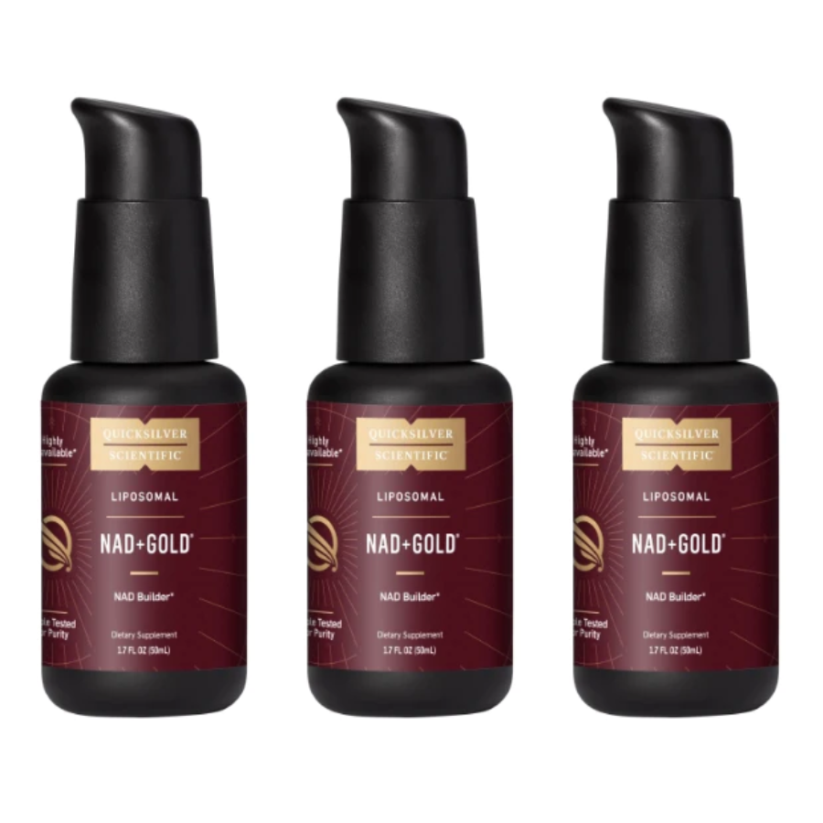 Quicksilver Scientific NAD+ Gold TMG 50 ml 3 pack bottles.
