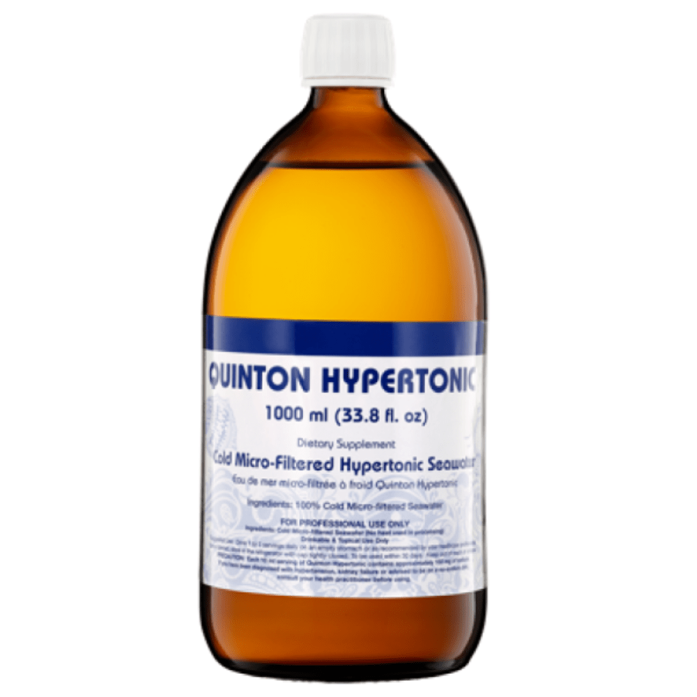Quicksilver Scientific Quinton Hypertonic Liter vitamins and supplements 2-pack in bottles