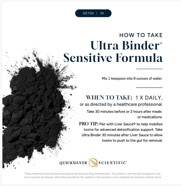 Quicksilver Scientific Ultra Binder Sensitive Formula No IMD BINDERLS 3 PACK - POWER FIT SHOP — Powering Preparedness, Health &amp; Home