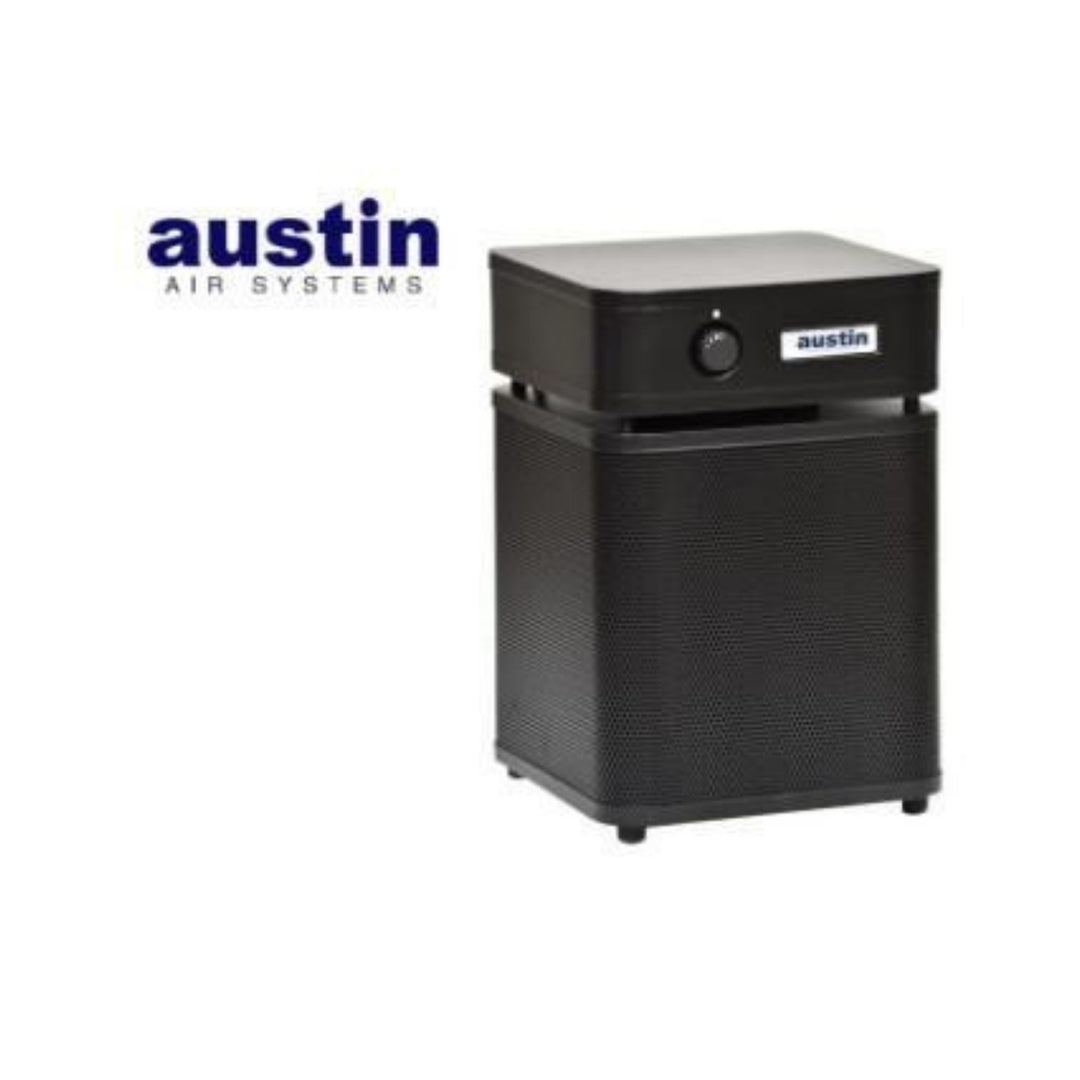 Austin Air HealthMate HEPA Standard Cleaner black model B400B1 for air purification and dust removal.