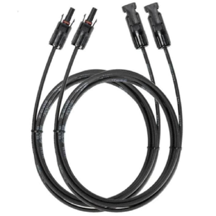 EcoFlow solar extension cable, 3 meters long, with multi-contact connectors for outdoor solar power setup and durability.