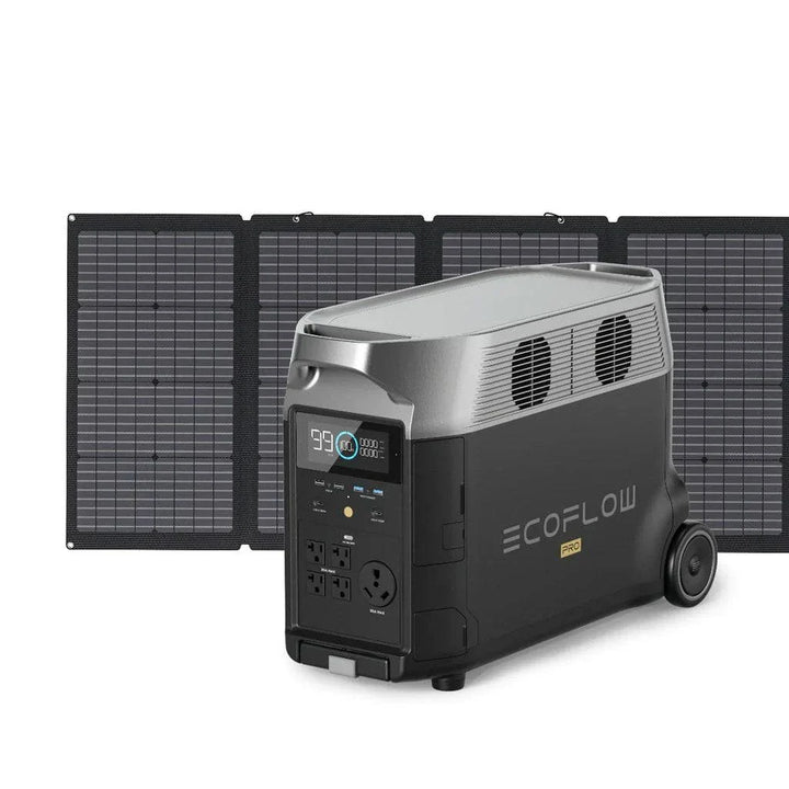 EcoFlow DELTA Pro 3600W Portable Power Station With One 220W Solar Panel, perfect for safe ocean service to U.S. territories.