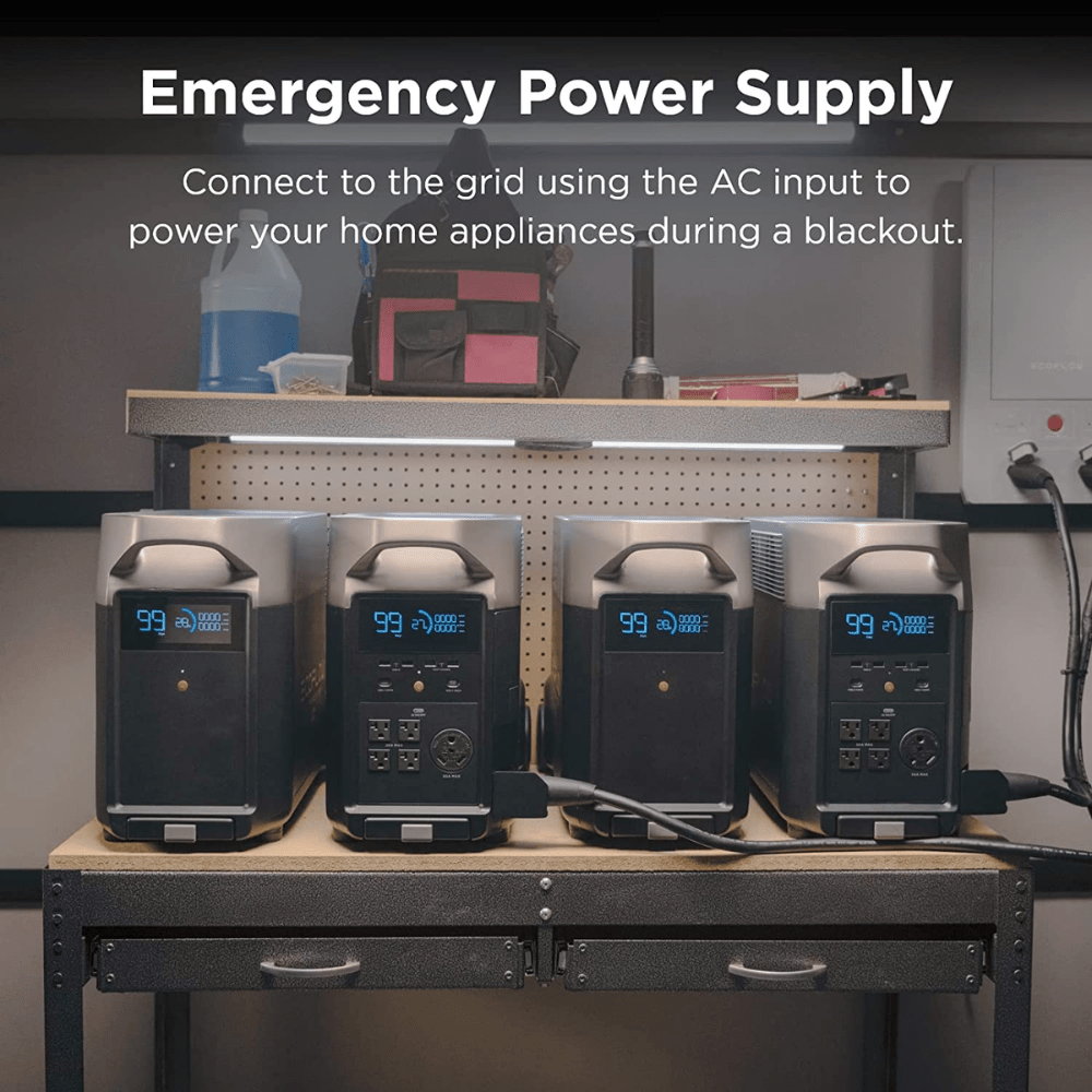EcoFlow DELTA Pro Portable Power Station with 3600Wh capacity for home backup and portable energy solutions.