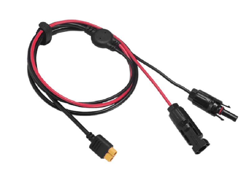 EcoFlow solar cable with XT60 connector, 5 meters long, durable for solar power systems and outdoor energy setups.