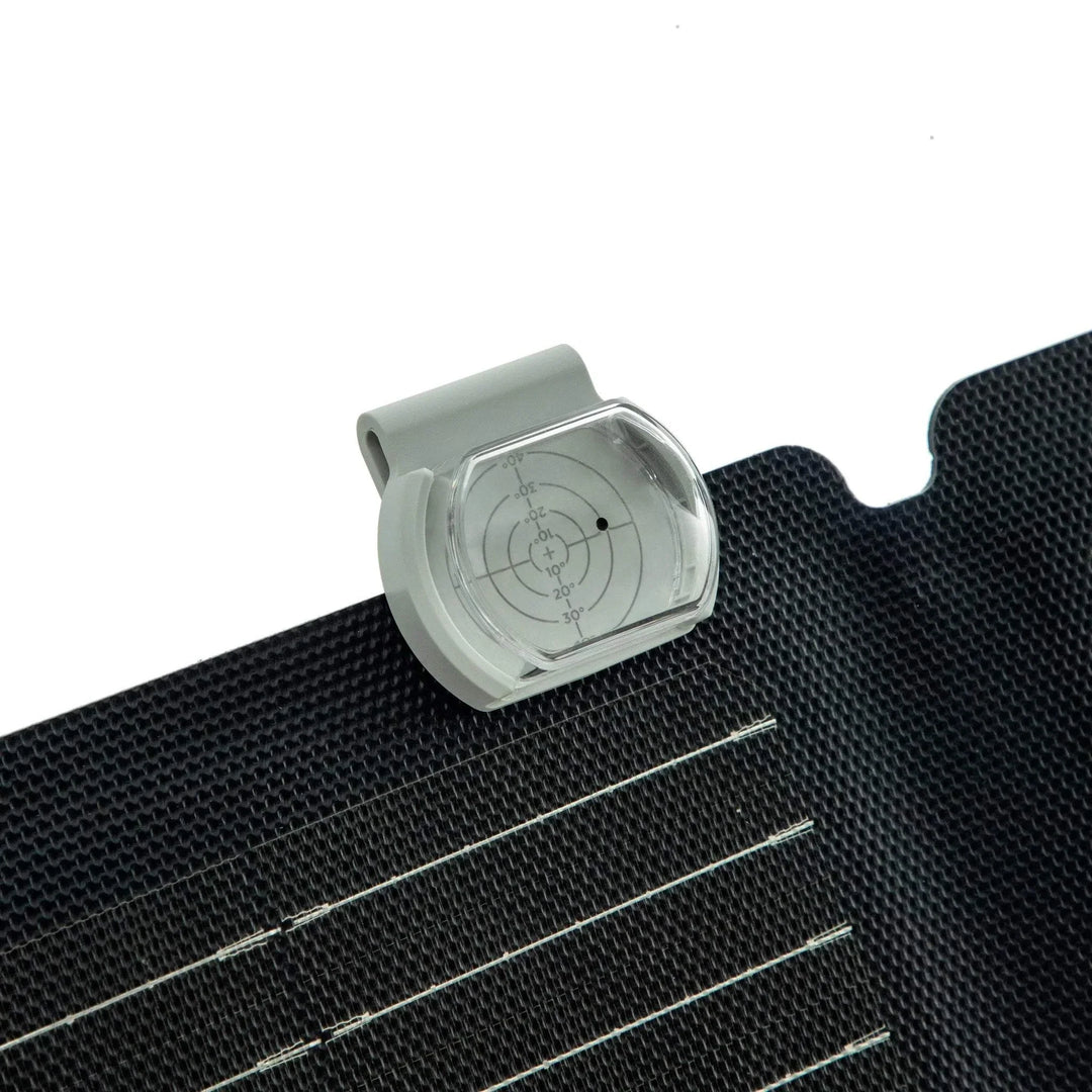 EcoFlow SolarAG adjustable solar panel angle guide tool for optimal positioning of solar panels outdoors.