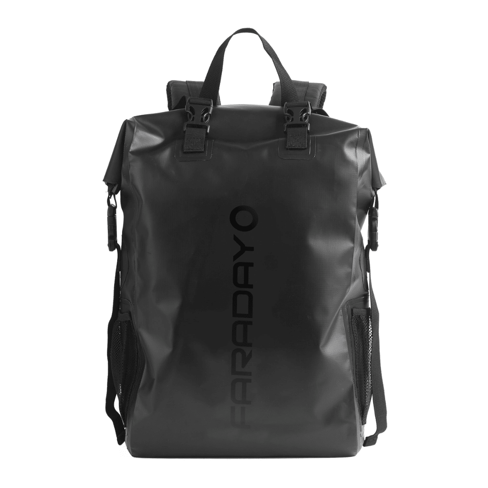 Faraday Dry Bag Backpack Stealth Black Dual - Clip Closure Mesh Pockets - POWER FIT SHOP — Powering Preparedness, Health & Home