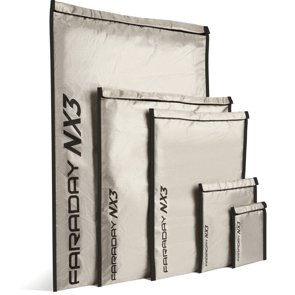 Faraday Defense NX3 5 PC Mega Kit RFID Triple - Layer CYBER Fabric Bags - POWER FIT SHOP — Powering Preparedness, Health &amp; Home