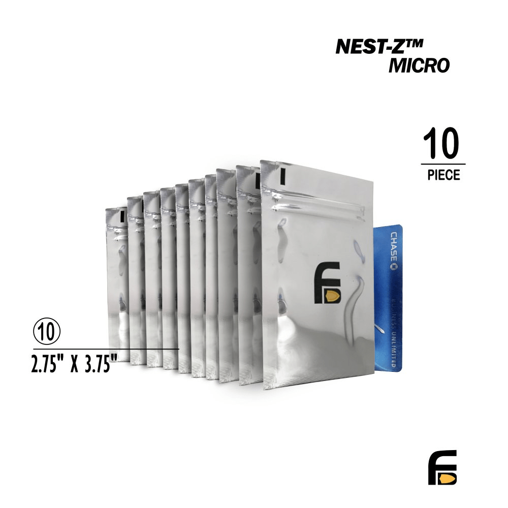 Faraday 10 PC Credit Card NEST - Z 7.0 Mil 5 - Layer Faraday Bags 2.5"x4" - POWER FIT SHOP — Powering Preparedness, Health & Home