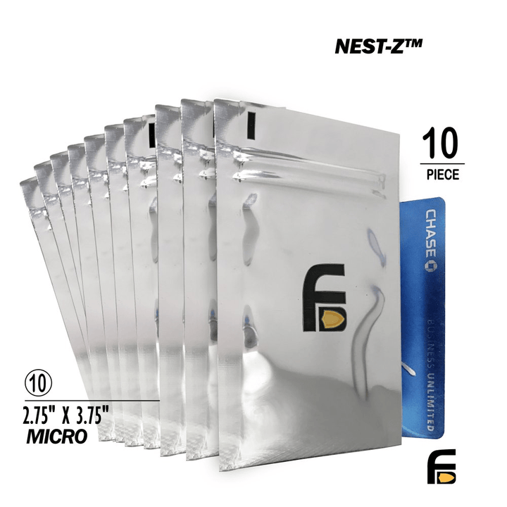 Faraday 10 PC Credit Card NEST - Z 7.0 Mil 5 - Layer Faraday Bags 2.5"x4" - POWER FIT SHOP — Powering Preparedness, Health &amp; Home