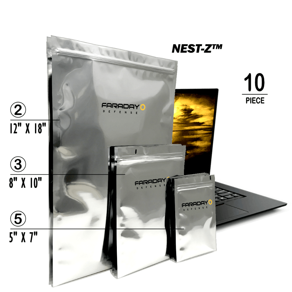 Faraday 10 PC Large - Kit NEST - Z 7 Mil Moisture Barrier 5 - layer EMP Bags - POWER FIT SHOP — Powering Preparedness, Health &amp; Home