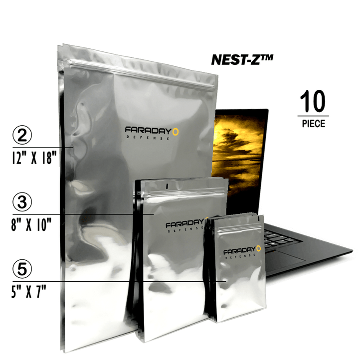 Faraday 10 PC Large - Kit NEST - Z 7 Mil Moisture Barrier 5 - layer EMP Bags - POWER FIT SHOP — Powering Preparedness, Health &amp; Home