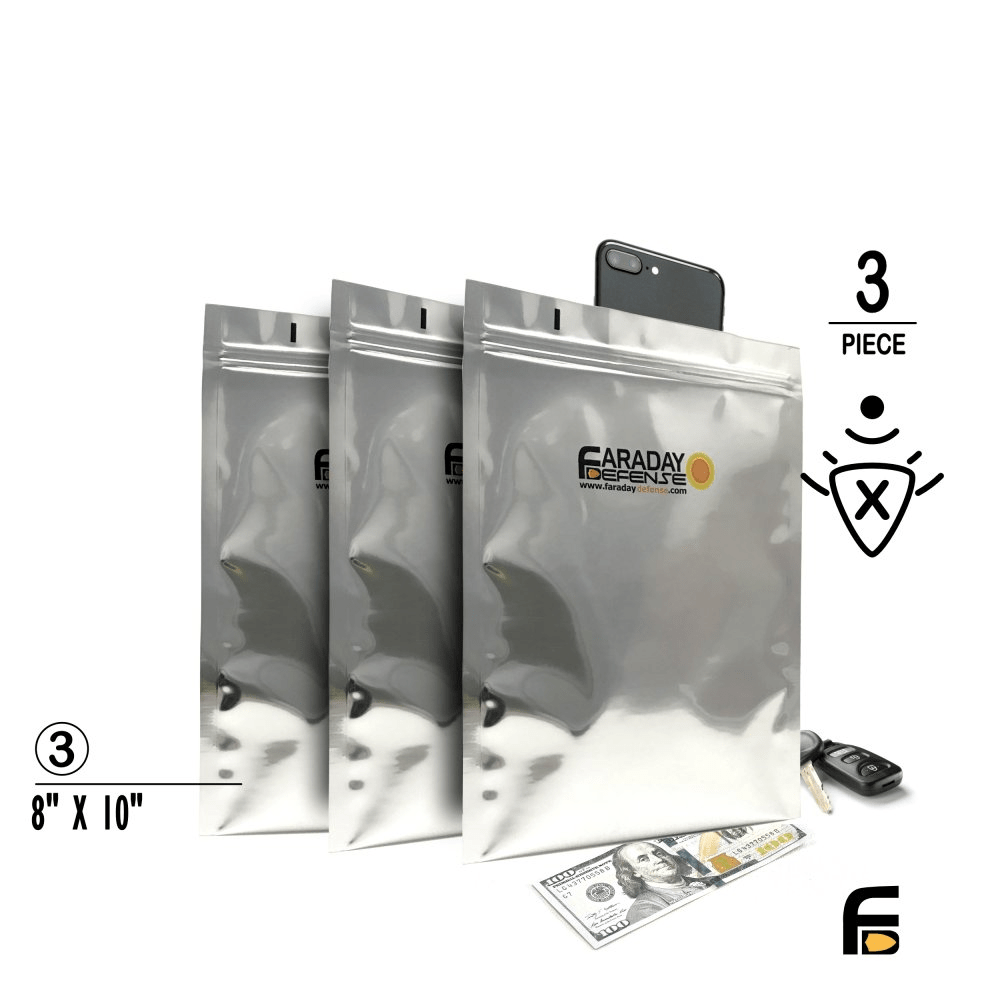 Faraday 3 PC Tablet NEST - Z 7.0 Mil Bags 5 - Layer EMP Bags 8" x 10" - POWER FIT SHOP — Powering Preparedness, Health &amp; Home