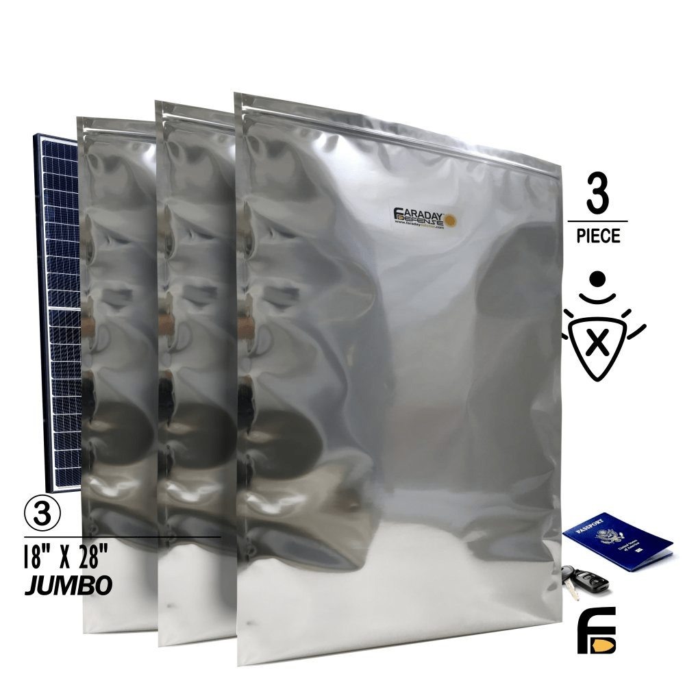 Faraday 3 PC XX - Large NEST - Z 7.0 Mil 5 - Layer EMP Bags 18" x 28" - POWER FIT SHOP — Powering Preparedness, Health &amp; Home