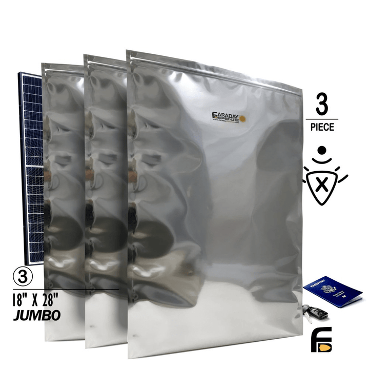 Faraday 3 PC XX - Large NEST - Z 7.0 Mil 5 - Layer EMP Bags 18" x 28" - POWER FIT SHOP — Powering Preparedness, Health &amp; Home
