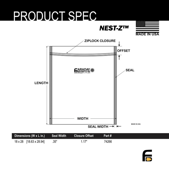 Faraday 3 PC XX - Large NEST - Z 7.0 Mil 5 - Layer EMP Bags 18" x 28" - POWER FIT SHOP — Powering Preparedness, Health &amp; Home