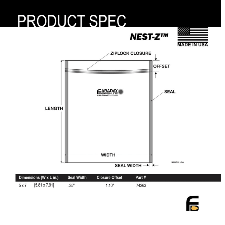 Faraday 5 PC Cell Phone NEST - Z 7.0 Mil 5 - Layer EMP Bags 5" x 7" - POWER FIT SHOP — Powering Preparedness, Health &amp; Home