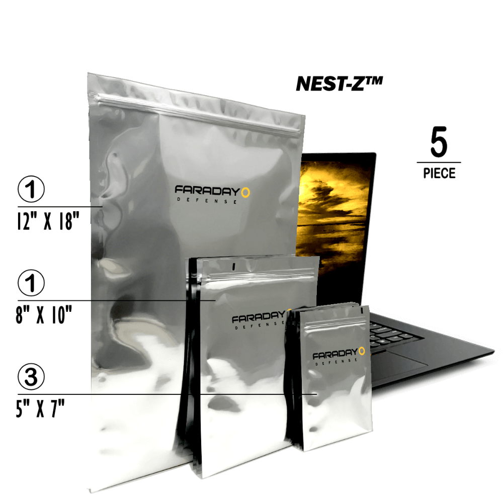 Faraday 5 PC Medium Kit NEST - Z EMP 7 Mil Moisture Barrier 5 - Layer Bags - POWER FIT SHOP — Powering Preparedness, Health &amp; Home