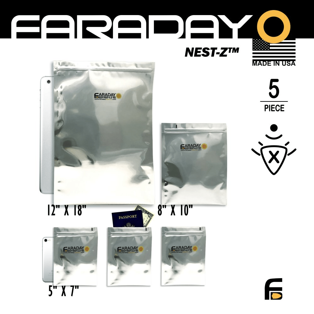 Faraday 5 PC Medium Kit NEST - Z EMP 7 Mil Moisture Barrier 5 - Layer Bags - POWER FIT SHOP — Powering Preparedness, Health & Home