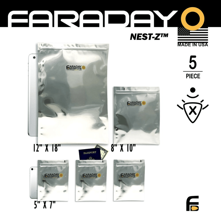 Faraday 5 PC Medium Kit NEST - Z EMP 7 Mil Moisture Barrier 5 - Layer Bags - POWER FIT SHOP — Powering Preparedness, Health &amp; Home