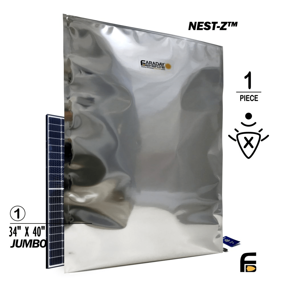 Faraday 1 PC XXX - Large NEST - Z 7.0 Mil ESD/EMP Heat Seal Bag 34" x 40" - POWER FIT SHOP — Powering Preparedness, Health &amp; Home
