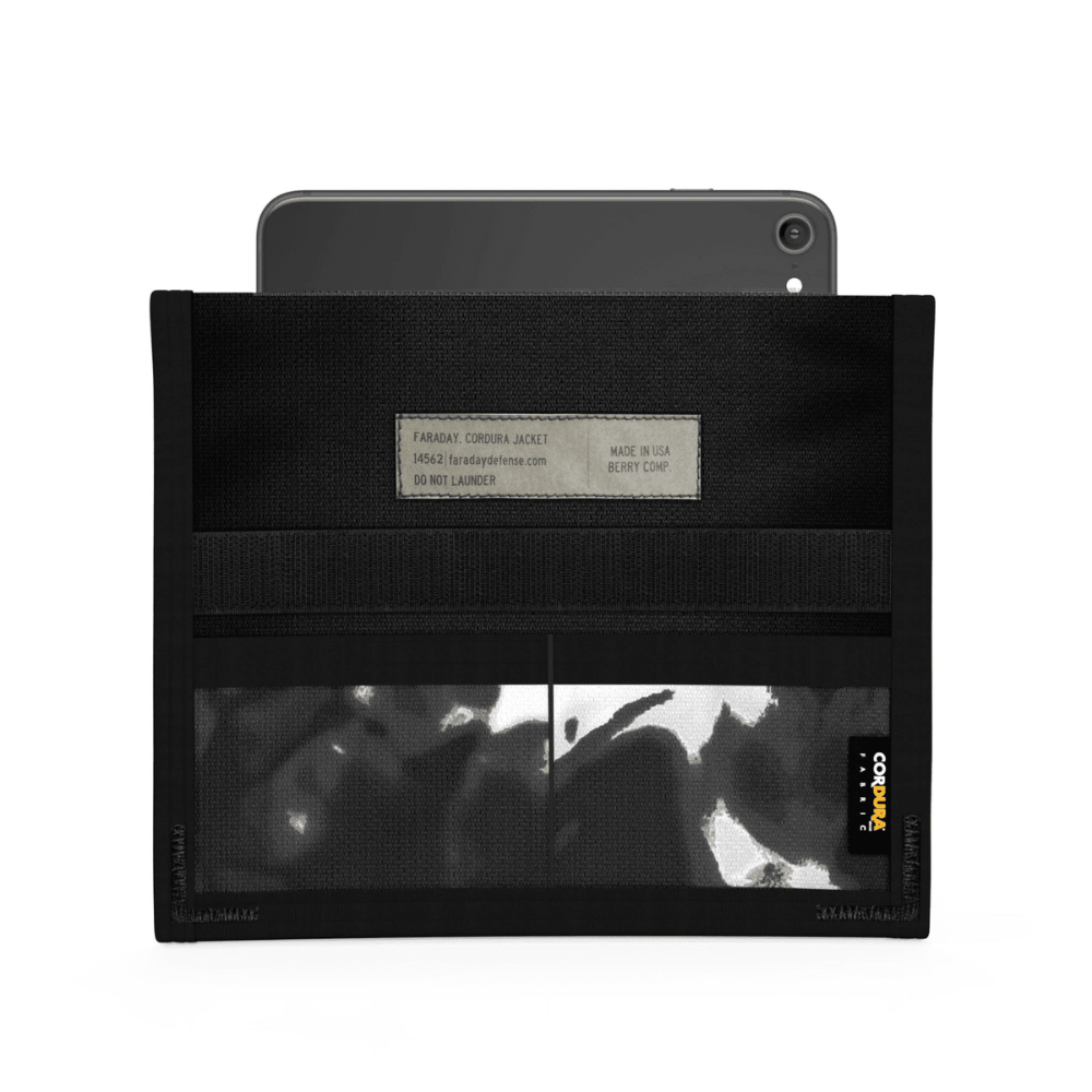 Faraday Cordura Berry Compliant JACKET Tablet Bag 7.5" x 10" >85 dB - POWER FIT SHOP — Powering Preparedness, Health & Home