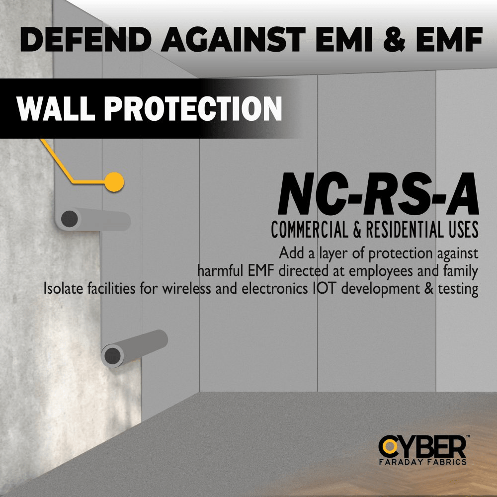 Faraday Cyber NC - RS - A Adhesive EMF RF Shielding Nickel Copper 50"x1&