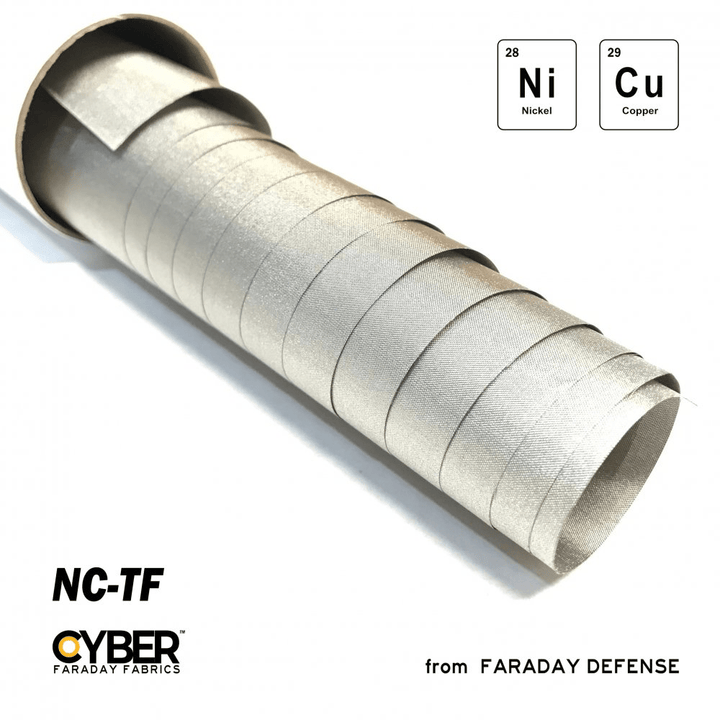 Faraday Cyber NC - TF Fabric EMF RF Shielding Nickel Copper Roll 42"x 1" - POWER FIT SHOP — Powering Preparedness, Health &amp; Home