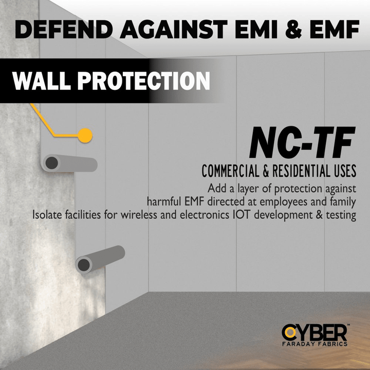 Faraday Cyber NC - TF Fabric EMF RF Shielding Nickel Copper Roll 42"x 1" - POWER FIT SHOP — Powering Preparedness, Health &amp; Home