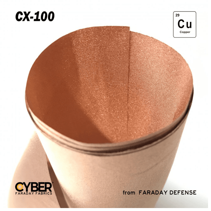 Faraday Cyber CX 100 Fabric EMF RF Shielding 100% Copper Plated 53"x1&