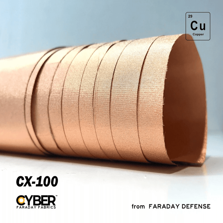 Faraday Cyber CX 100 Fabric EMF RF Shielding 100% Copper Plated 53"x1&