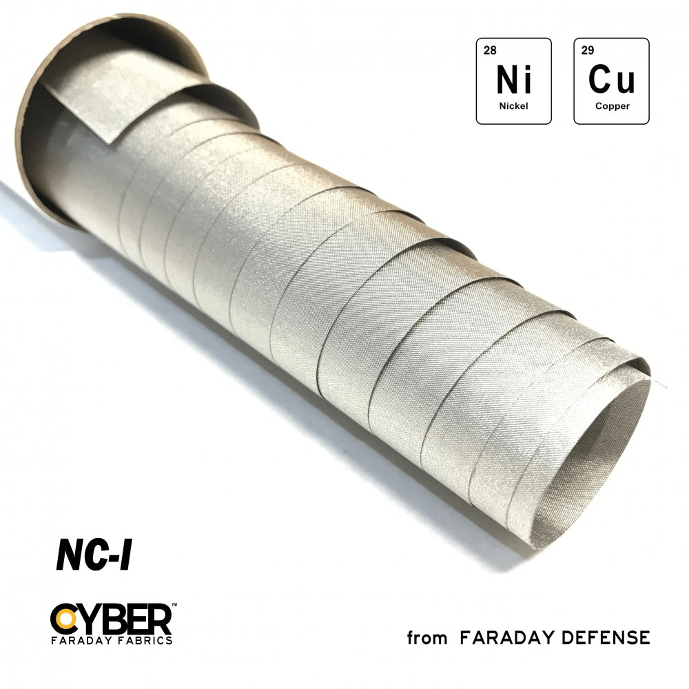 Faraday Cyber NC - I EMF RF Shielding Nickel Copper Fabric Roll 50" x 1&