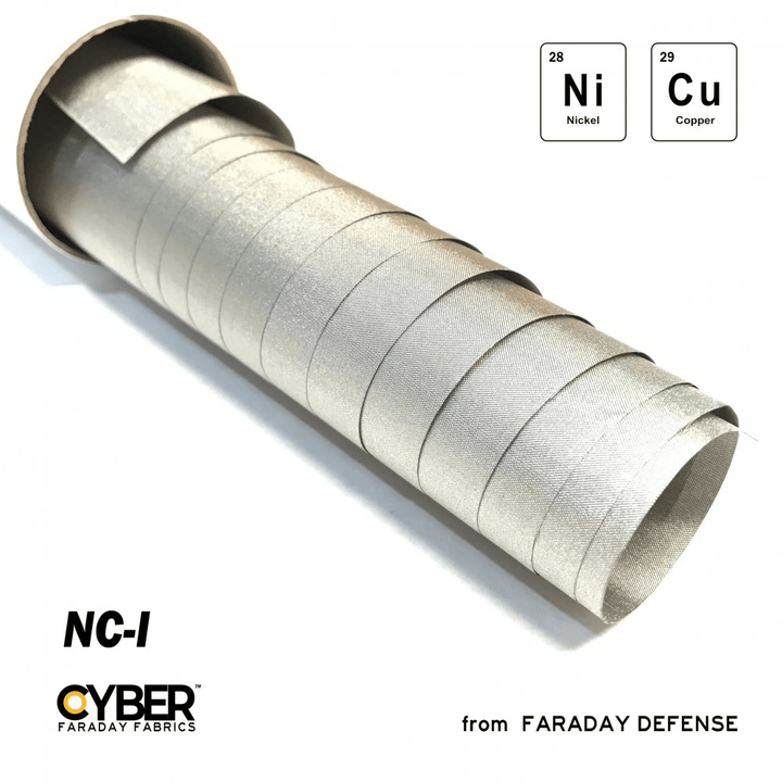 Faraday Cyber NC - I EMF RF Shielding Nickel Copper Fabric Roll 50" x 1&