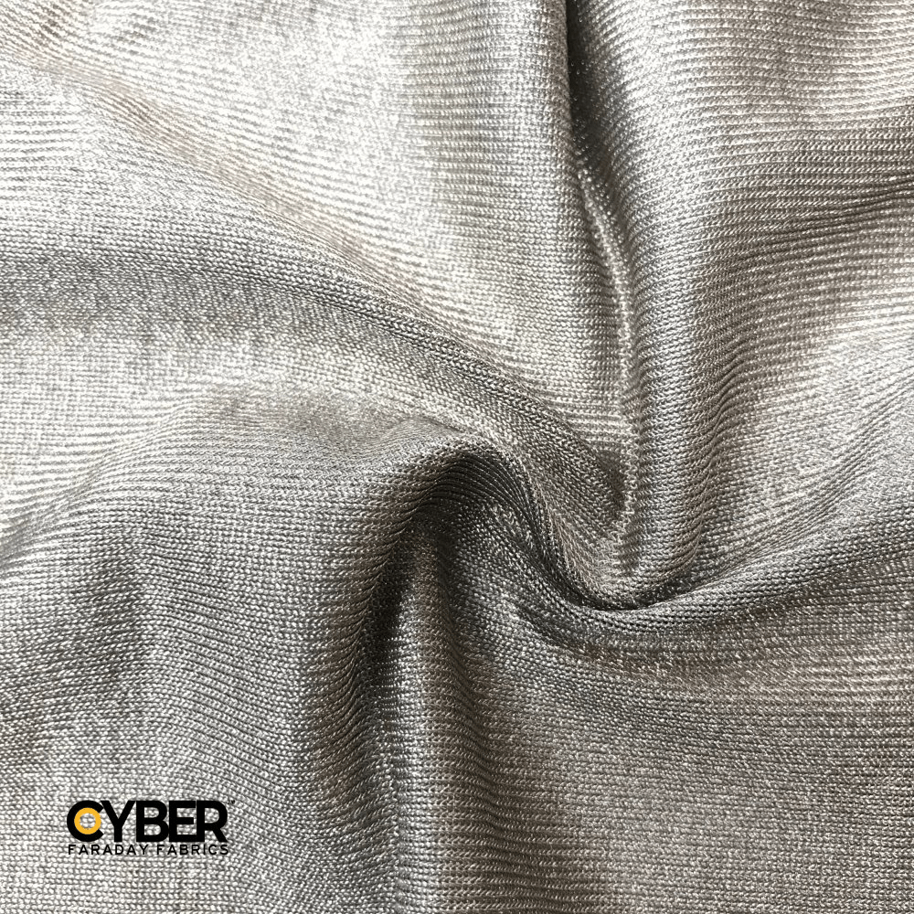 Faraday Cyber ES Fabric EMF RF Shielding Silver Elastic Fabric 62"x1&
