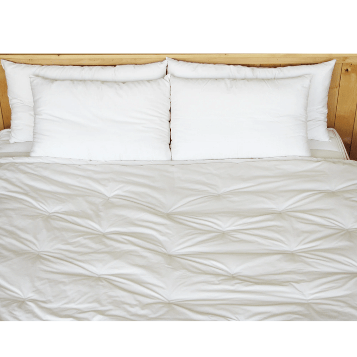 Holy Lamb Organic Wool Comforter King size with extra warmth, showcasing soft, natural wool filling and a cozy, plush cover.