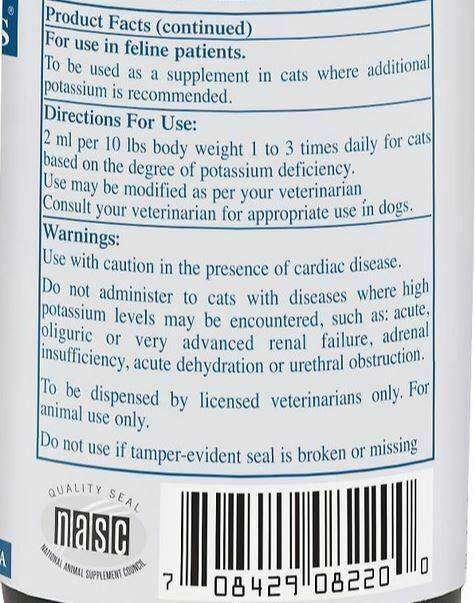 Rx Vitamins For Pets Amino B+K B Potassium For Dogs and Cats 4 OZ - POWER FIT SHOP — Powering Preparedness, Health &amp; Home