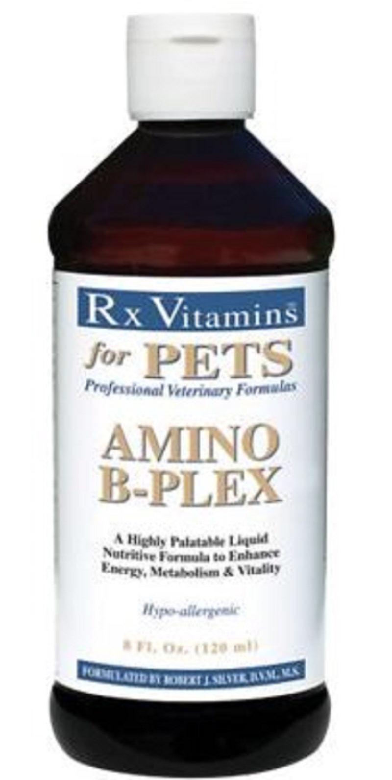 Rx Vitamins For Pets Amino B Plex Liver Fractions for Dogs and Cats 8 Oz bottle, enhances energy and metabolism.