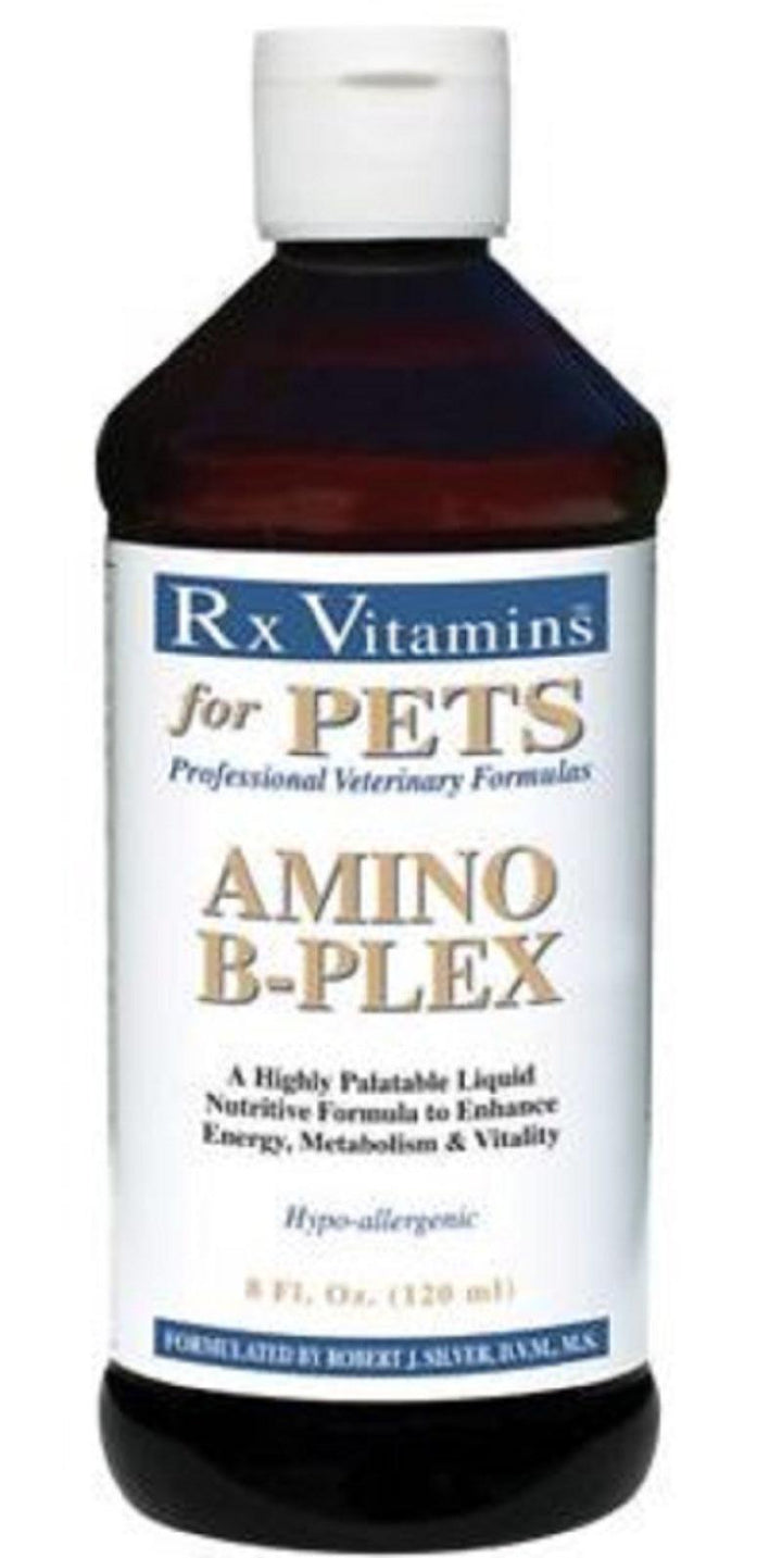 Rx Vitamins For Pets Amino B Plex Liver Fractions for Dogs and Cats 8 Oz bottle, enhances energy and metabolism.