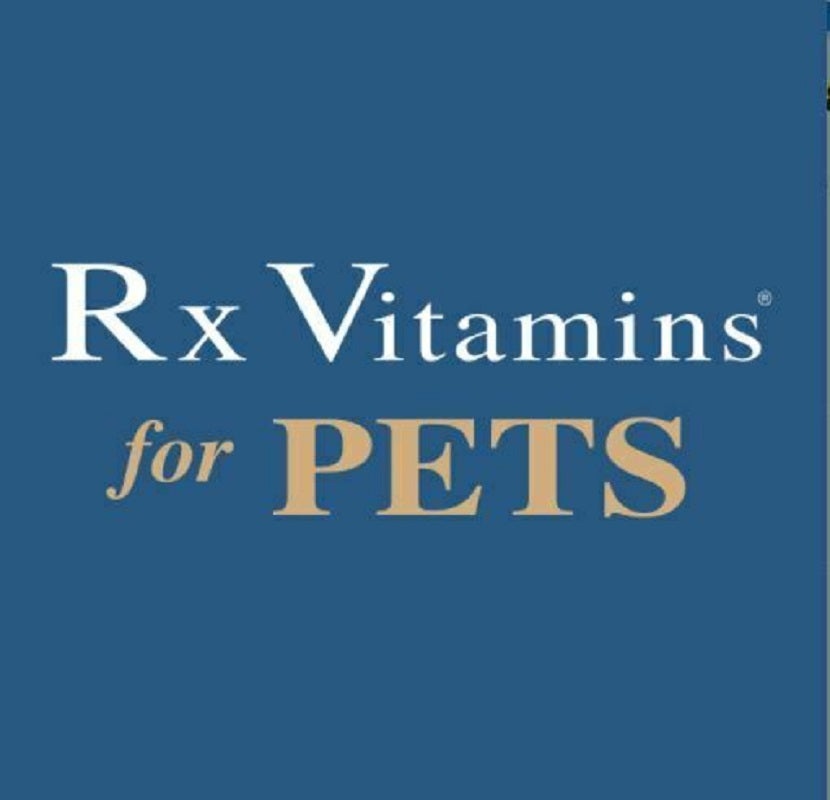 Rx Vitamins For Pets Hepato Support 90 Caps on a blue background, promoting pet health supplements