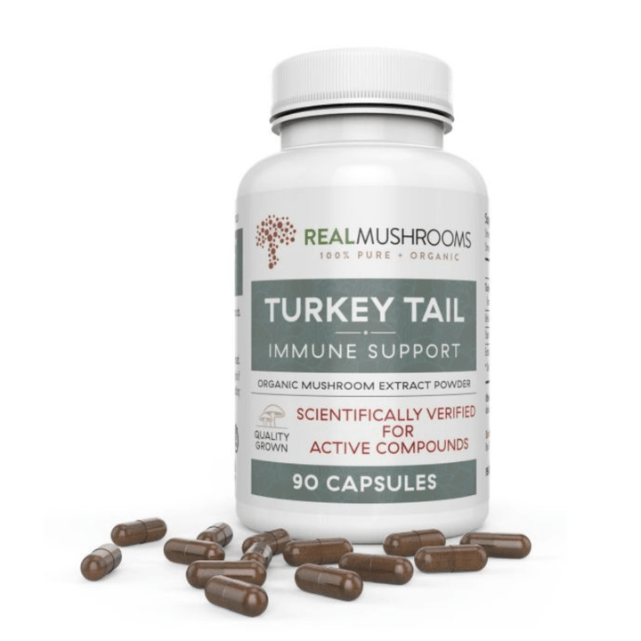 Real Mushrooms Turkey Tail Extract Immune Support 90 Capsules - POWER FIT SHOP — Powering Preparedness, Health &amp; Home