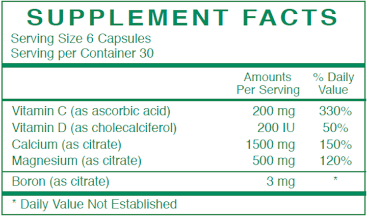 MHP Rx Vitamins for Human Bone Density Formula in a bottle of 180 capsules, supporting bone strength and health.