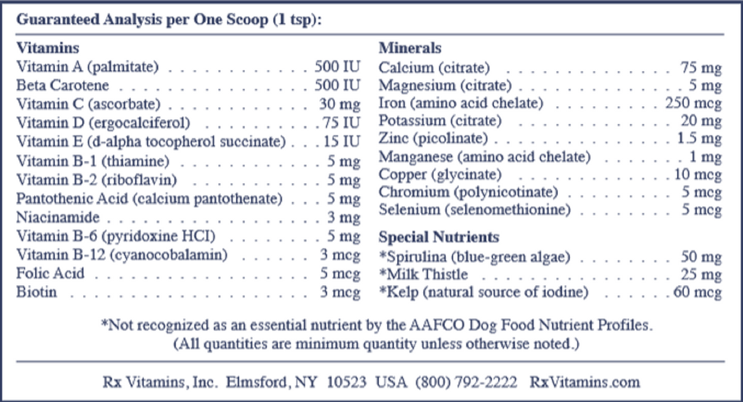 Rx Vitamins For Pets Rx Essentials Nutritional Support For Dogs 8 Oz 3-Pack; provides vitamins, minerals, and antioxidants; supplemental feeding for dogs.