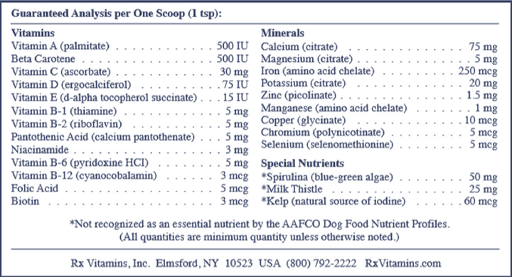 Rx Vitamins For Pets Rx Essentials Nutritional Support For Dogs 8 Oz 3-Pack; provides vitamins, minerals, and antioxidants; supplemental feeding for dogs.
