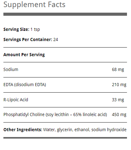 Quicksilver Scientific EDTA with R Lipoic Acid liquid supplement 3-pack, vitamins and supplements by WEBMHP.